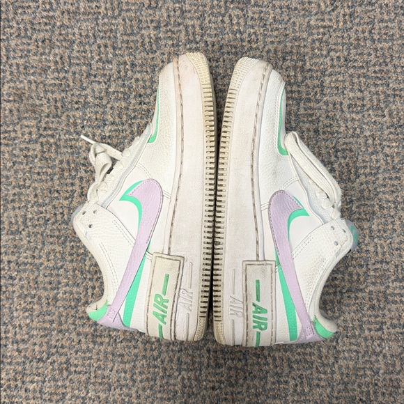 Nike Air Force 1 with Mint and Lilac Accents - Picture 8 of 8